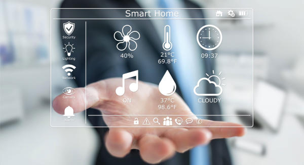 smart home mit Hand web